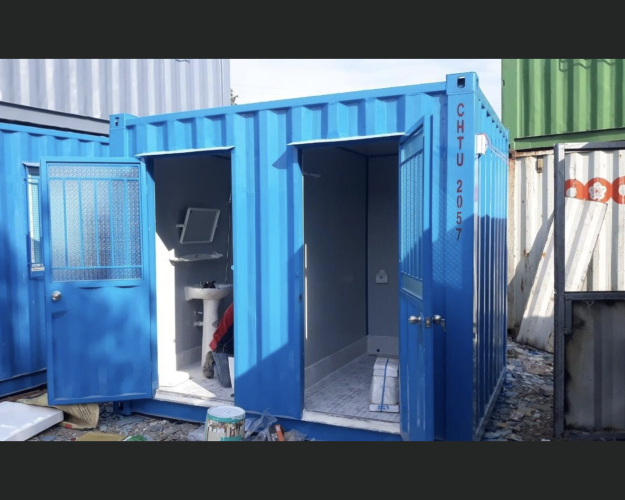 Container 10feet toilet 2 ngăn